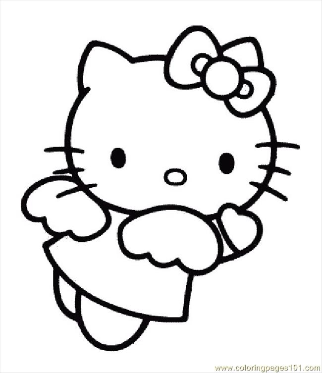 Plansa de colorat cu Hello Kitty 48 72